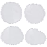 Molde de silicona 4Pcs Moldes Resina Epoxi-Moldes de Silicona para Manualidades-Epoxi de Cristal Transparente Resina…